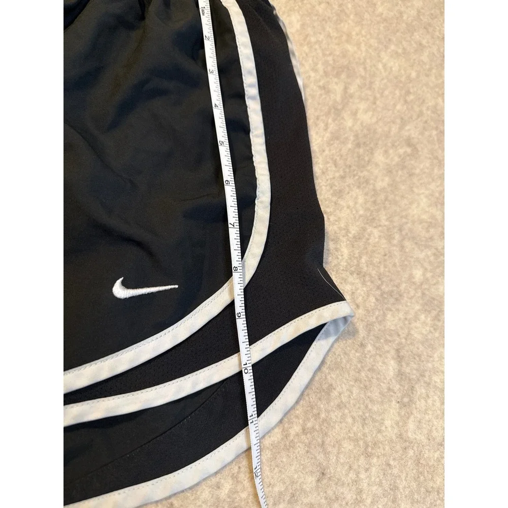 Nike Dri-FIT Tempo Running Shorts Black White Mesh Trim 716453-010 Womens Large